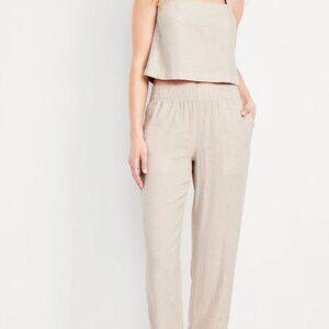 Linen ankle pants